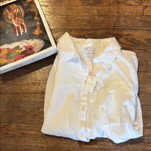 Aritzia Sail White Button Down Shirt